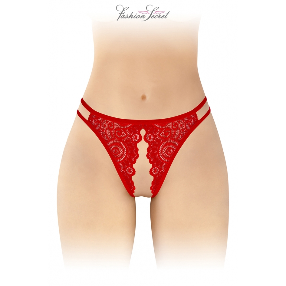 Culotte rouge ouverte Annette - Fashion Secret