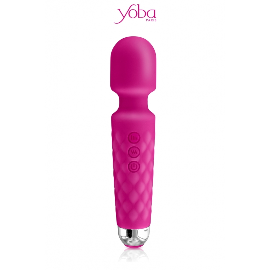 Vibro Love Wand rechargeable rose - Yoba