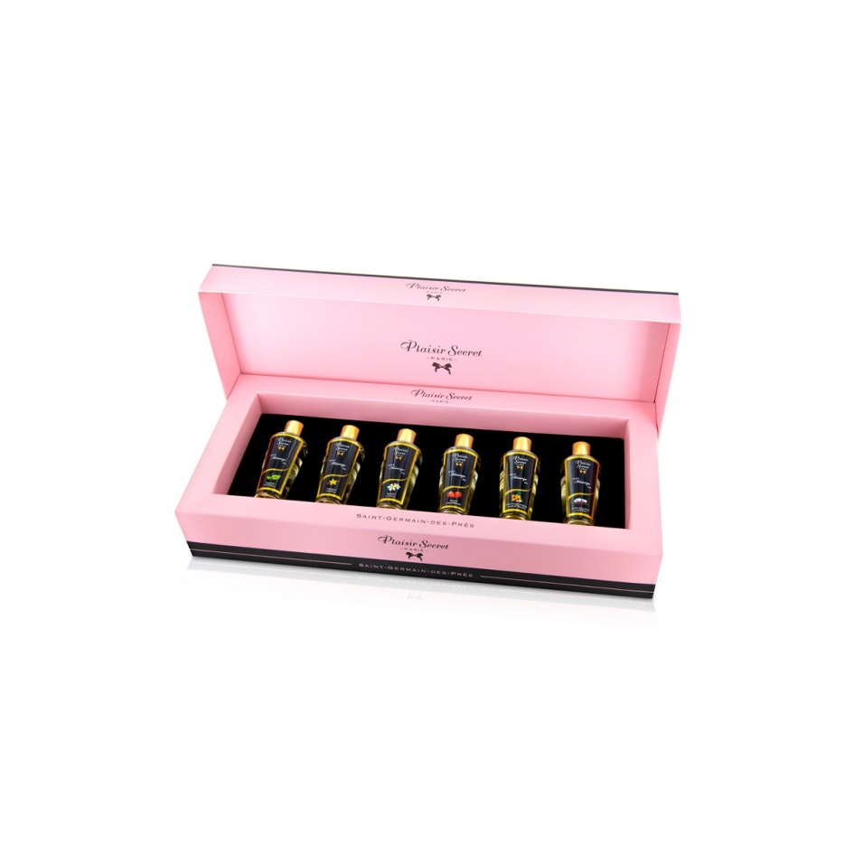 Coffret 6 huiles de massage sèches - Plaisir Secret