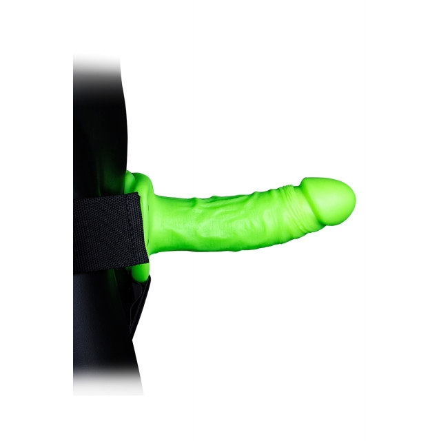 Gode-ceinture creux phosphorescent  18cm - Ouch