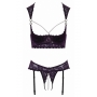 Ensemble lingerie ouverte violet - Cotelli Lingerie