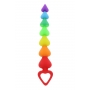 Stimulateur anal Rainbow Heart Beads - Toyjoy